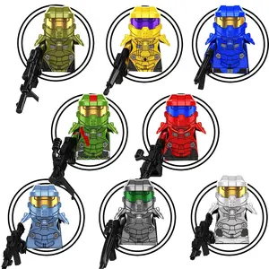 2025 KF6043 Building Blocks Soilder Character Halo Figures Bricks Children Collection Toys