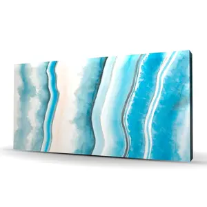 360 Stand Artistic Geode Wall Art - 24x48 in. Textured Mineral Texture High-Detail Print, Modern 360 Stand for Home Decor, Room Wall Decoration, Artwork