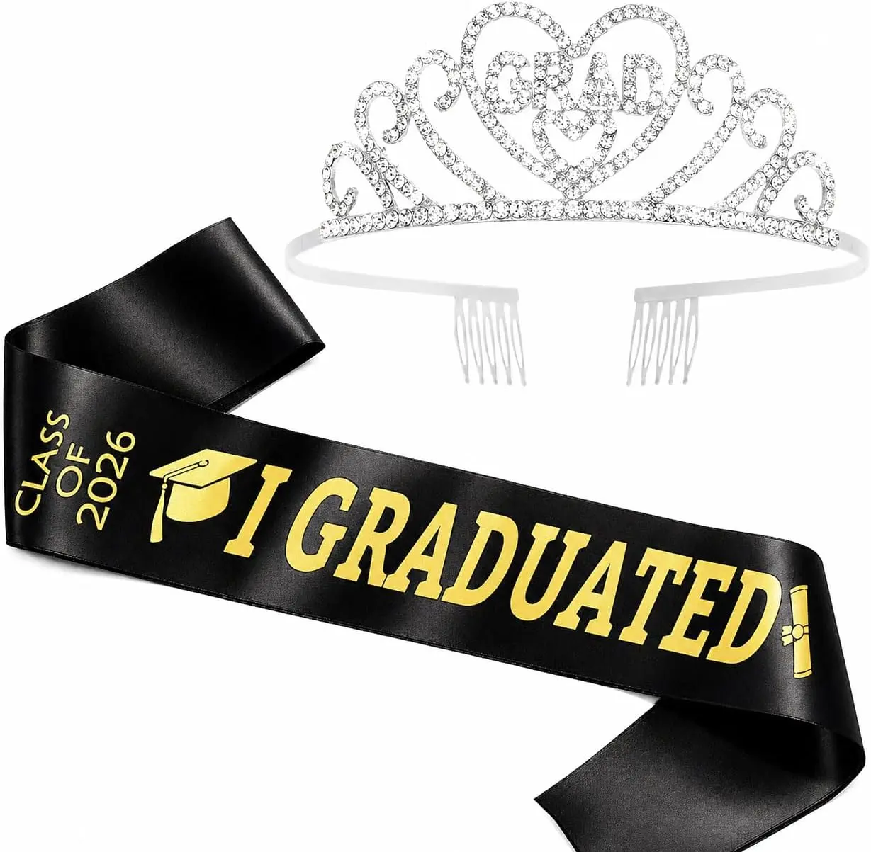 Graduation Sash 2026 with Set for, Class of 2026 Black Sash and, Graduation Decorations