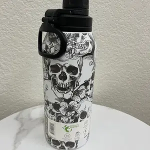 32oz Insulated Skull Bottle