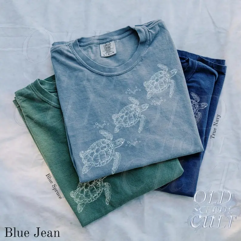Comfort Colors Turtle 90s Vintage Style Tshirt, Retro Comfort Colors Y2k Ocean Shirt, Sealife, Turtle Shirts, Turtle Sea Lovers, Unisex Adult Fish Tee