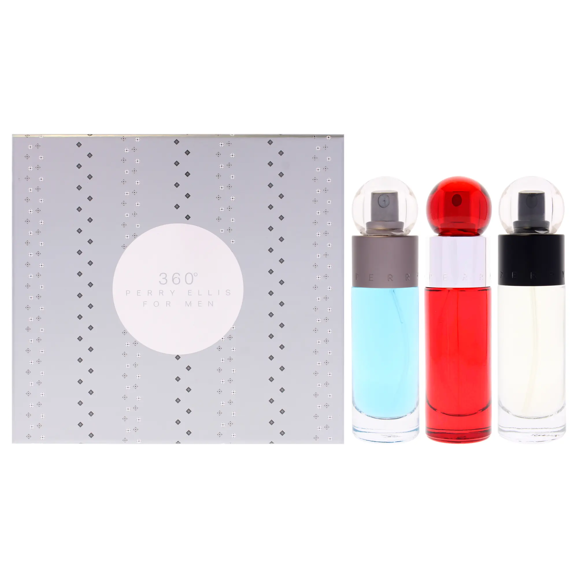 360 by Perry Ellis for Men - 3 Pc Gift Set 1oz 360 EDT Spray, 1oz 360 Red EDT Spray, 1oz Reserve EDT Spray