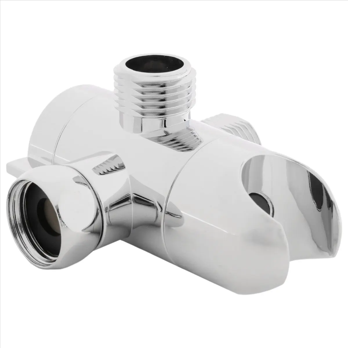 3 Way Shower Diverter with Hand Shower Cradle Faucet Overhead Spray Shower Arm Tee Splitter Boom Adapter, Shower Head Combo