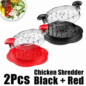 Pulled Pork & Chicken Rotating Shredder Tool, Transparent See‑Thru Lid, Heavy‑Duty Anti‑Slip Bottom, Food‑Safe BPA Free, Quick Clean, Dishwasher‑Friendly Kitchen Shredder