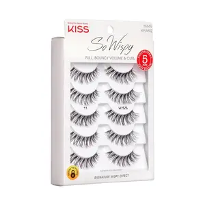 False Eyelashes, 'Style #11', 12 mm, Includes 5 Pairs Of Lashes, Contact Lens Friendly, Easy to Apply, Reusable Strip Lashes, Glue On, Mulitpack