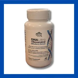 DNA Ultra Resveratrol & Blueberry Extract 60 Capsules for Natural Health Support with 400 mg NMN for Cognitive & Cardiovascular Health