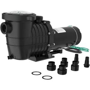 2.0 HP Swimming Pool Pump 1500W 115V/220V Dual Voltage Pumps with Strainer Basket for Above-Ground/In-ground