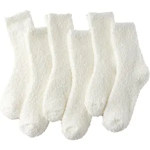 6pcs Cozy Plush Winter Socks for Women - Ultra-Soft Fleece, Non-Constrictive Top & Comfortable Heel, Seamless Toe - Ideal for Home Wear & Gifts, Cute Socks