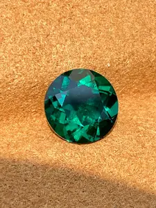 1pc 5-11mm Zambian Synthetic Emerald Round Cut, Loose Artificial Gemstone, for Pendant Ring Earrings Jewelry DIY Accessories