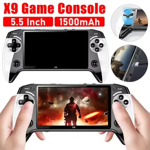 X9 Handheld Game Console, Rechargeable Portable Gaming Machine, 5.5 Inch HD Screen, Retro Arcade with 3500 Games, Home & Travel Use