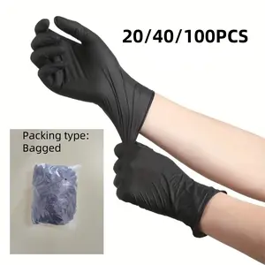 20/40/100Pcs Heavy Duty Nitrile PVC Gloves, Powder Free Latex Free, Household Kitchen Outdoor Working Gloves, Cleaning Supplies