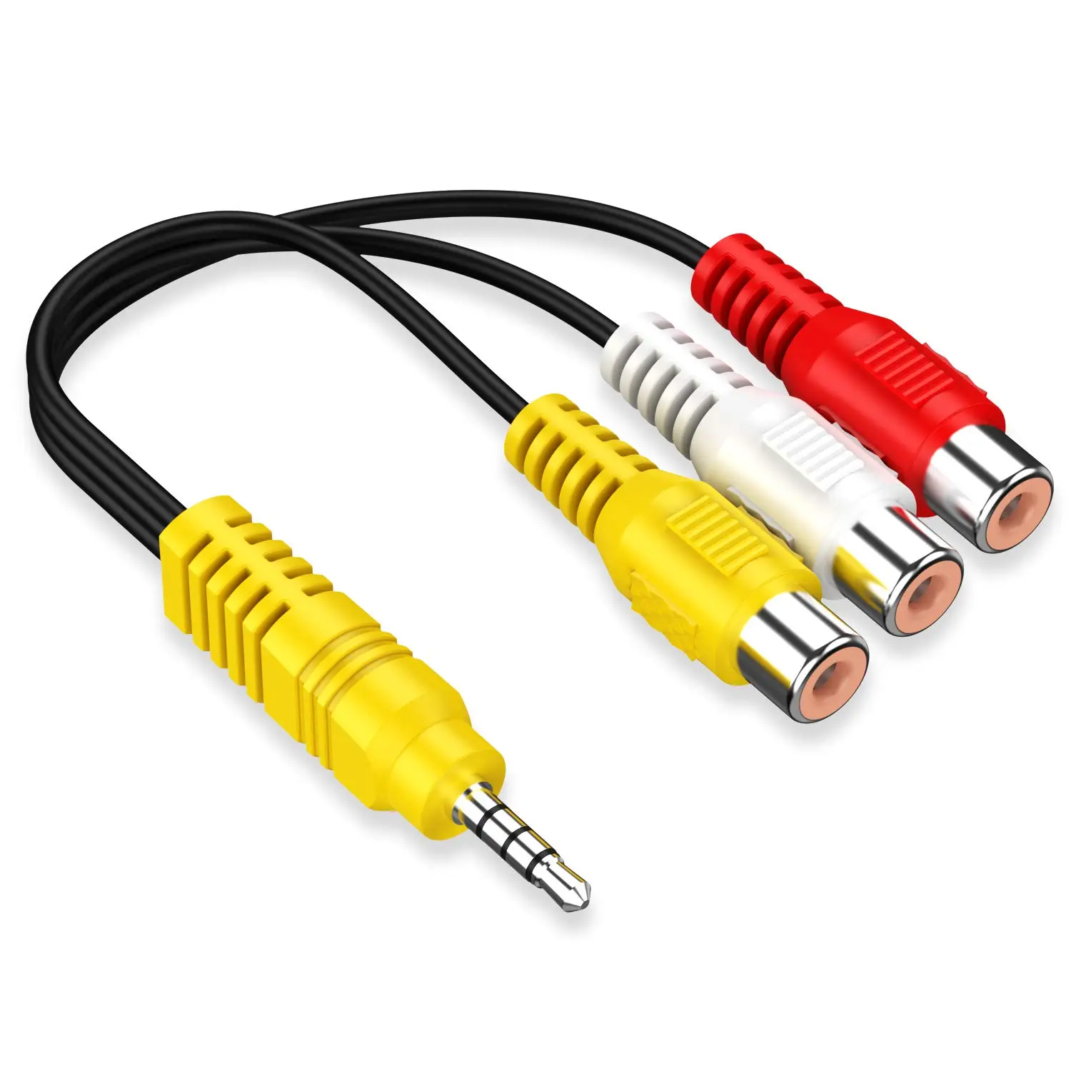 3.5MM to 3 RCA Wired Stereo AV Component Adapter Cable Accessories - TCL TV Replacement Plug, 23CM/9in