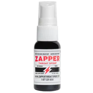 Zapper Throat Spray all-natural herbal throat spray with organic Echinacea root, wild Osha root, organic Licorice root, organic Ginger root, and Peppermint Leaf Oil
