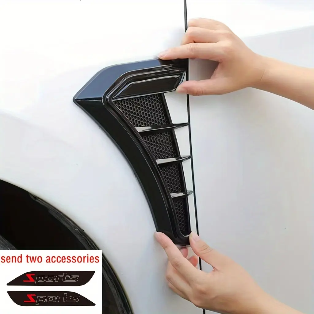 2pcs Universal Car Fender Sticker Decals - Automotive Exterior Retrofit Accessories for Side Wing Modification