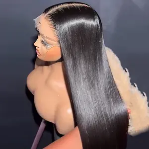 30 34 inches Straight Lace Front Human Hair Wigs 250% 13x6 HD Lace Frontal Wig Pre plucked Natural Hairline 100% Raw Human Hair Wigs