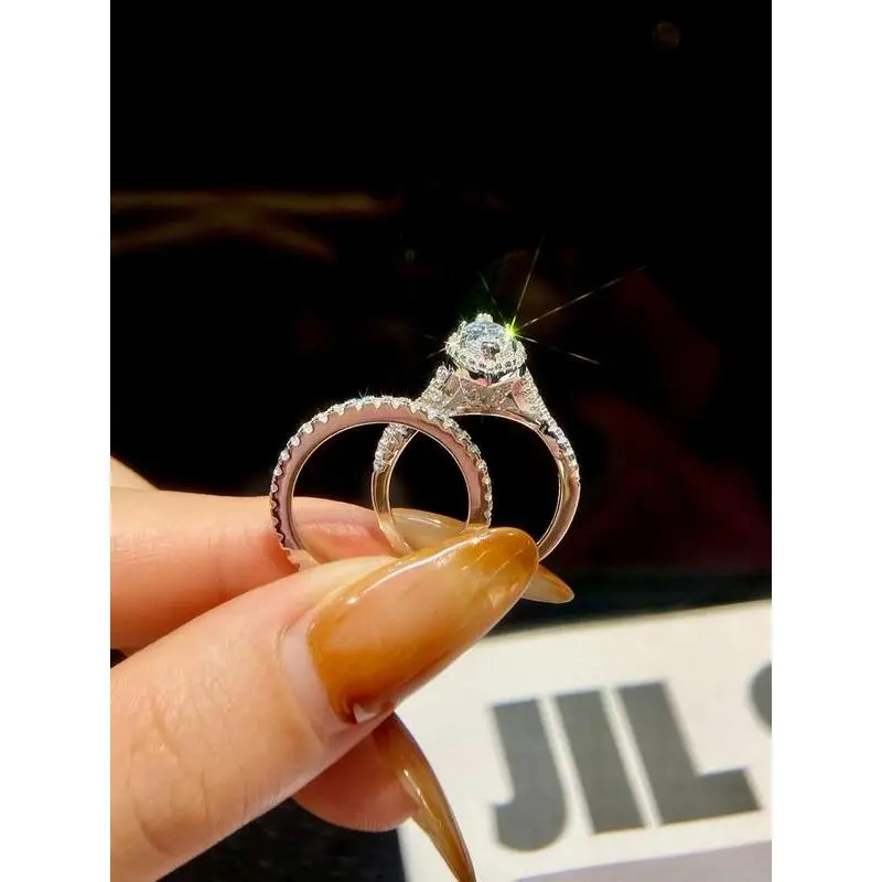 S925 Sterling Silver Luxury Artificial Zircon Engagement Rings for Women, 2024 New Style Eternal Promise Wedding Ring, Ladies Fine Jewelry Anniversary Gift S925 Sterling Silver Luxury Artificial Zircon Engagement Rings for Women, 2024 New Style Eternal Promise Wedding Ring, Ladies Fine Jewelry Anniversary Gift