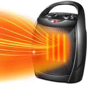 Portable Ceramic Heater with Adjustable Thermostat 750W/1500W Home Appliance
