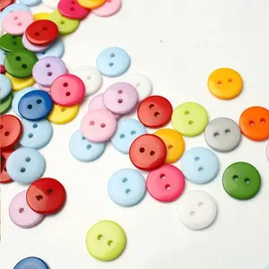 DIY Handmade Two-Hole Round Plastic Buttons, Sewing Scrapbook Clothing Decoration Accessories, Cartoon Creative Buttons, Funny Button, Home DIY Supplies