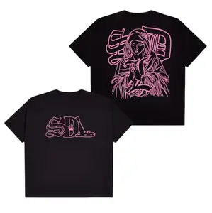 Men's Pink Sdl Virgin Mary-Inspired Youth Tee and Adult Tee 2-Sided, Sdl Clothing, Fashion Cotton, Full Colors, Full Sizes, For Men