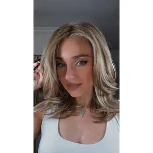 EllaRae | Cora Dark Blonde | Full Monofilament Straight Long Bob Dark Blonde Wig with Highlights