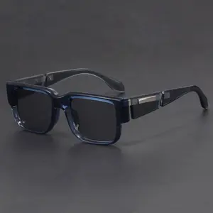 Slim Rectangle Frame Sunglasses for Women Men – Trendy Retro Y2K Narrow Square Sunglasses with UV400 Protection, Stylish Thick Frame Fashion Eyewear for Driving, Travel, Beach, Street Style Outfit,summervibes