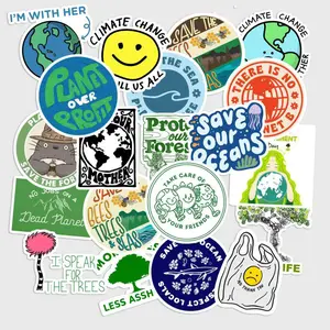 Sticker Pack 20 pcs Environmental Protection Stickers, Save Earth Vinyl Decals