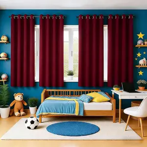 4-Piece Set, Blackout & Energy-Saving Curtains, Heat Insulation, Noise Reduction & Privacy Protection, Modern Metal Grommet Top, Suitable for Living Room, Bedroom, Balcony & Multiple Scenarios