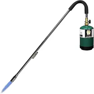 Weed Torch Propane Burner, 35" Long Arm, Self-Ignition,Fuel by 1LB /5-40LB Propane Tank, for Roofing, Weeding, Campfire Starting (Output 24000BTU)