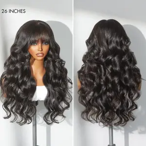 Luvme All-Day Comfort™ Wig Loose Body Wave Glueless 7x6 Closure HD Lace Human Hair Wig with Bangs Pre-Cut Lace[LIVE]