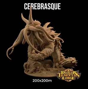 Cerebrasque Mindflayer Tarrasque Cavern Aberrant Horrors | The Dragon Trappers Lodge | 32mm Scale | Miniature TTRPG Mini DnD Dungeons Dragons Wargaming