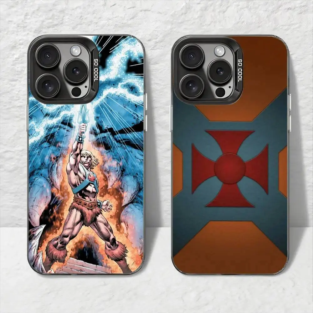 He-Man and the Masters Phone Case, Retro Cartoon Plated Protective Cover For iPhone 11-17 Pro Max/Plus & Samsung Galaxy S23-S25