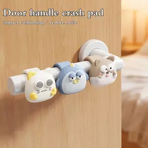 Door Handle Bumper Pad Set, Silicone Entry Bedroom Door Back Collision Protector, Window Handle Shock Absorber Cover, Wall Door Stopper Guard