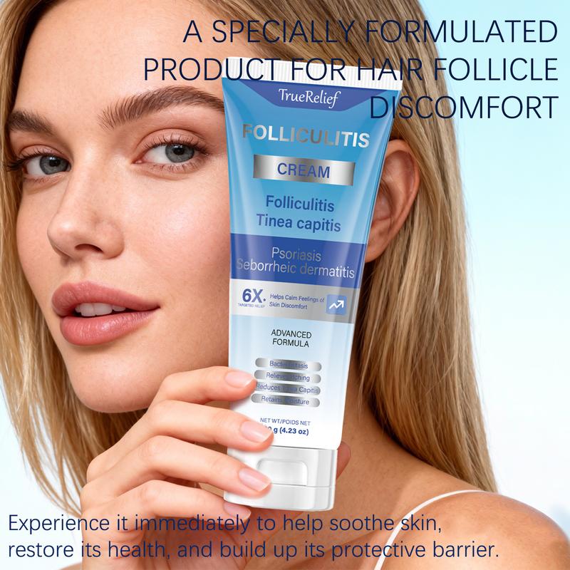 TrueRelief Organic Folliculitis Cream 120g – Soothes Scalp, Face & Body – Helps Alleviate Folliculitis