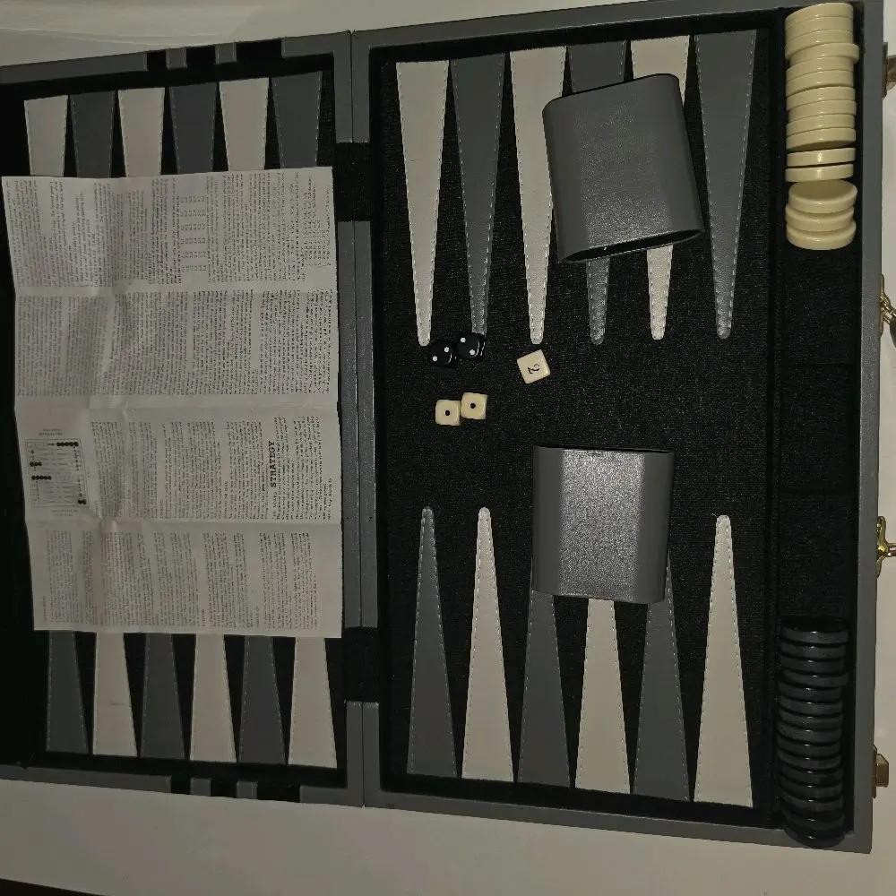 Vintage Backgammon Set with Protective Case and Easy-to-Follow Instructions