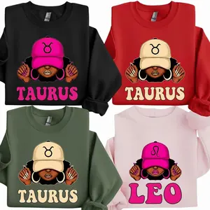 [SALE OFF 50%] Zodiac Vibes Sweatshirt – Mixed Texture Hat Graphic, Complete Horoscope Collection with Bold Patterned Text, Unisex Astrology Gift for Men & Women. UD2