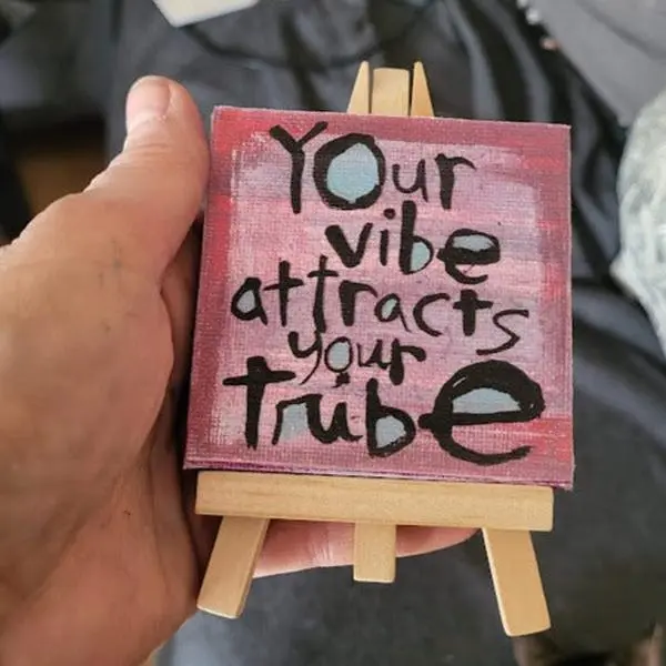 Mini Canvas & Easel New! Vibe Tribe