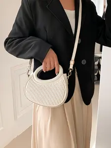 Trendy Korean Style Handbag, Versatile Crossbody Bag, Early Spring New Arrival, Instagram Fashion, Vintage Folded Round Purse