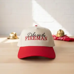 Embroidered Fireman Hat, Personalized Firefighter Cap