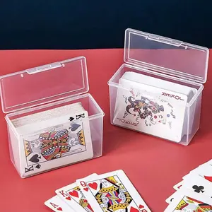 Transparent Card Storage Box, Clear Poker Container, Board Game Card Holder, Home Drawer Organizer, Storage Tool, Card Hobby Box