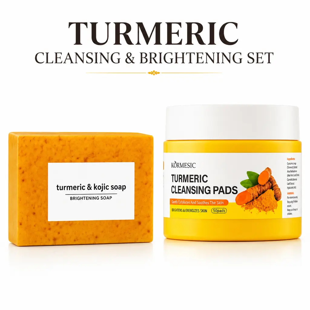 Lemon Turmeric KojicAcid Soap, Natural Organic Turmeric Face and Body Wash Soap Bar