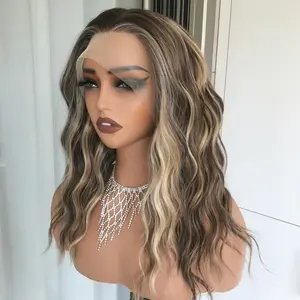 AISOM Mila Sunkissed Glow Water Wave Free Part Glueless Lace Front Wig with Scandinavian Hairline Low Density 120% 16 Inches Daily Use