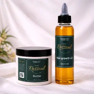 Rassoul Regain Restore Hair Growth Butter 4oz & Hair Oil booster Blend Nourishing Aloe Vera Peppermint Comfort Repair Conditioner Oil Wax with Rosemary Biotin for Thickening Regrowth Formula Lengthening Haircare Product alopecia thinning thin edges set