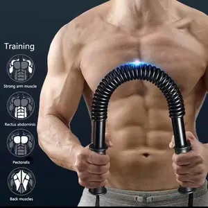 Spring Arm Strength Bar for Men – Arm & Chest Muscle Trainer, Biceps Workout Resistance Bar, Home Strength Training Tool for Fitness & Exercise