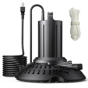 WATER REBIRTH 2500GPH High-Flow Submersible Pump, 1/3 HP Automatic Sewage & Drain Pump for Pools, Ponds & Flooded Basements