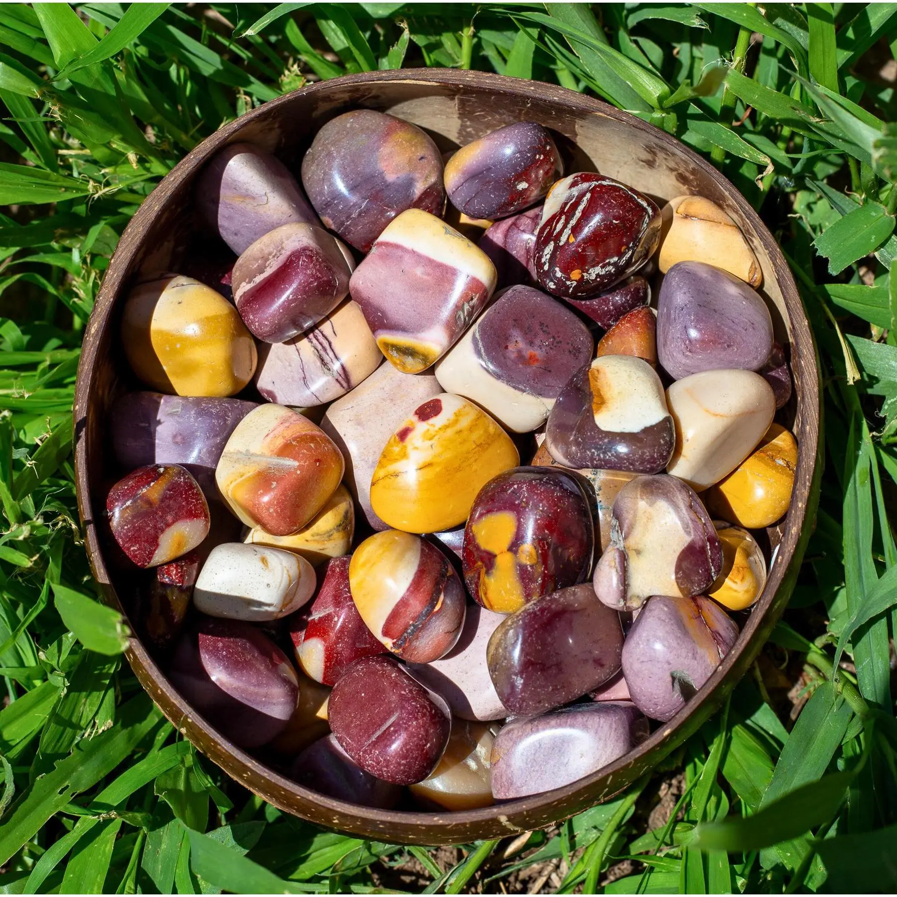 Down To Earth Mookaite Tumbled Stones - .5"-1" Polished Australian Jasper for Healing & Spiritual Growth - Root Chakra, Scorpio & Virgo, Earth Element