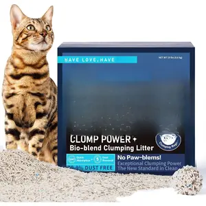Mixed Tofu  Litter - 19lb  Clumping Litter, Mixed Tofu and Bentonite, 99.9% Dust Free and Flushable  Litter,  Sustainable Ingredients Odor Control, Low (19lb, Milk)