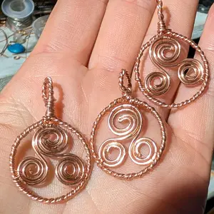 Hedeka Pendants - Handcrafted Copper Wire Spiral Design