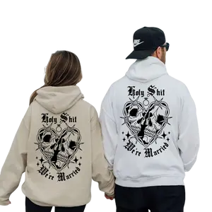 Married Skeleton Valentines Day Gift Couple Matching Outfits Hoodies Pullover for Women for Men Unisex, Perfect Gift Anniversary Clothes