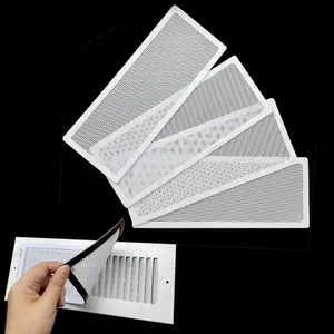 LIZZYKISS White Floor Register Vent Screen Cover 4"x10" Magnetic, Perfect for Wall/Ceiling/Floor Air Vent Filters (4-Packs)