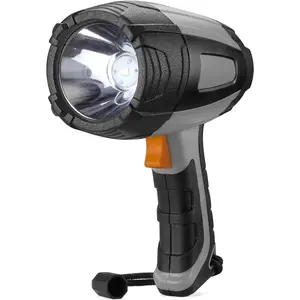 Rechargeable Spotlight, 500 Lumens LED Spotlight Flashlight, IPX2  Handheld Spot Light for Indoor Outdoor Farm Camping  (Grey)
